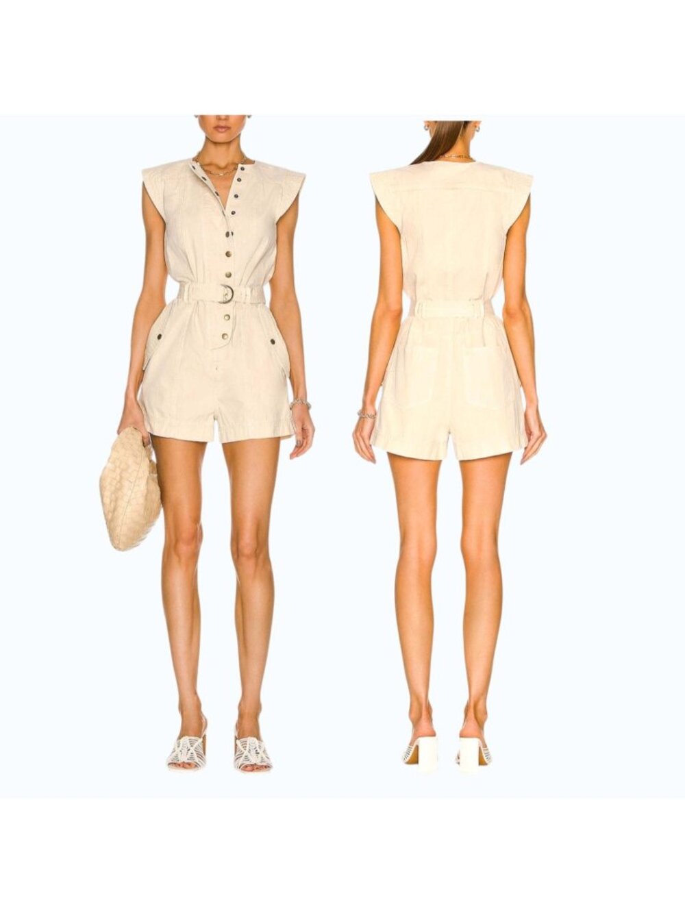 Ulla Johnson Briar Romper, Brazilian Sand, Size 6, NWT, MSRP $395